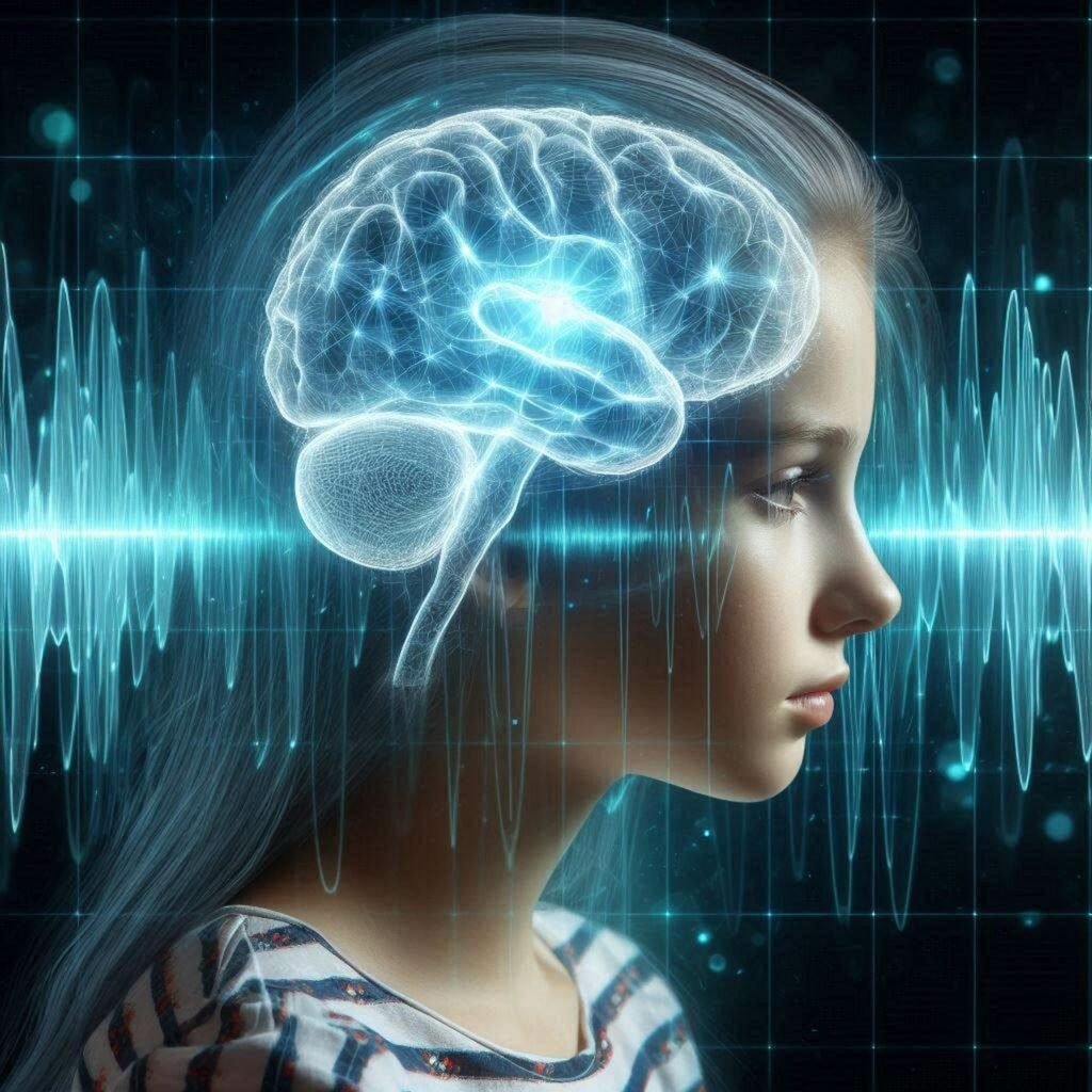 ai generated, girl, brain, brainwave, brain wave, hologram, thoughts, intelligence, brain, brain, brain, brain, brain